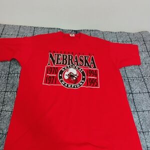 Fruit of the Loom Red Nebraska National Champions T-Shirt vintage 1995
